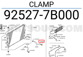 Nissan 925277B000 CLAMP