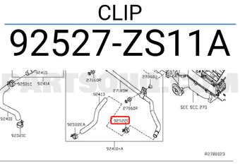 Nissan 92527ZS11A CLIP
