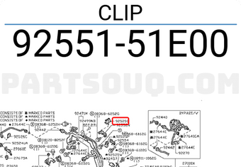 Nissan 9255151E00 CLIP