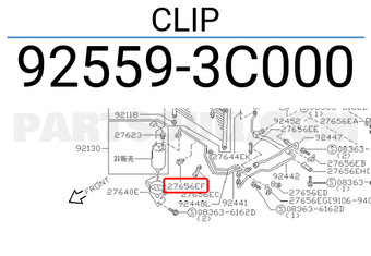 Nissan 925593C000 CLIP