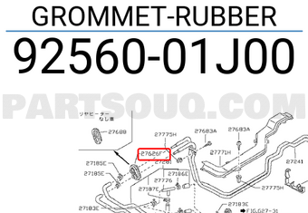 Nissan 9256001J00 GROMMET-RUBBER