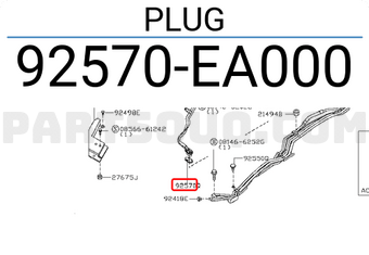 Nissan 92570EA000 PLUG