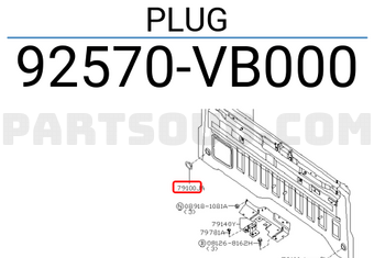 Nissan 92570VB000 PLUG