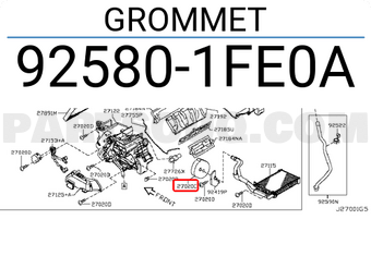 Nissan 925801FE0A GROMMET