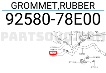 Nissan 9258078E00 GROMMET,RUBBER