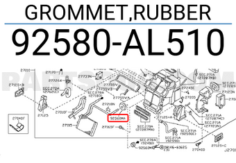 Nissan 92580AL510 GROMMET,RUBBER