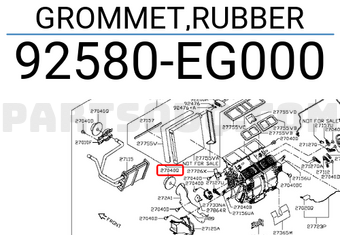 Nissan 92580EG000 GROMMET,RUBBER