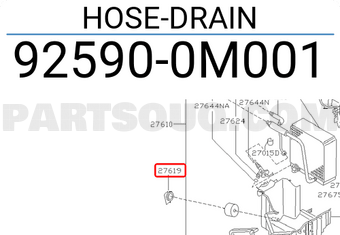 Nissan 925900M001 HOSE-DRAIN