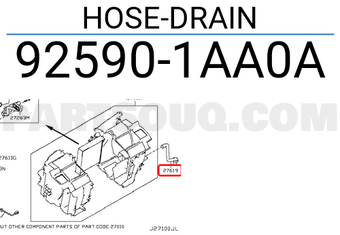 Nissan 925901AA0A HOSE-DRAIN