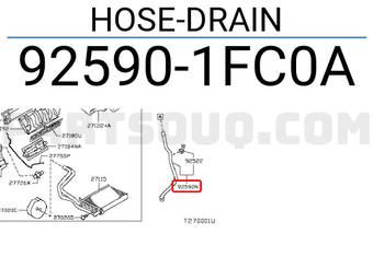 Nissan 925901FC0A HOSE-DRAIN
