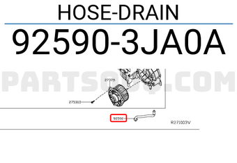 Nissan 925903JA0A HOSE-DRAIN
