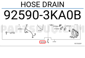 Nissan 925903KA0B HOSE DRAIN