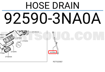 Nissan 925903NA0A HOSE DRAIN