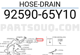 Nissan 9259065Y10 HOSE-DRAIN