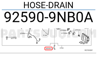 Nissan 925909NB0A HOSE-DRAIN