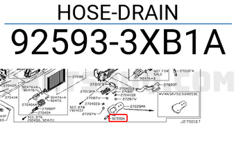 Nissan 925933XB1A HOSE-DRAIN