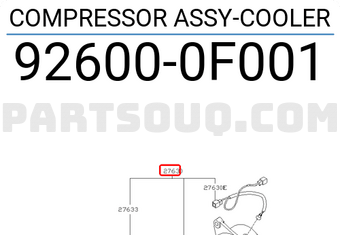 Nissan 926000F001 COMPRESSOR ASSY-COOLER