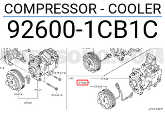 Nissan 926001CB1C COMPRESSOR - COOLER