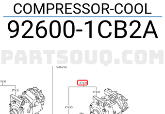 Nissan 926001CB2A COMPRESSOR-COOL
