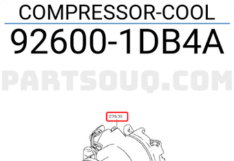 Nissan 926001DB4A COMPRESSOR-COOL
