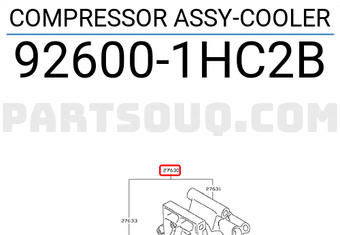 Nissan 926001HC2B COMPRESSOR ASSY-COOLER