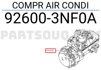 Nissan 926003NF0A COMPR AIR CONDI