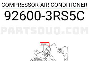 Nissan 926003RS5C COMPRESSOR-AIR CONDITIONER