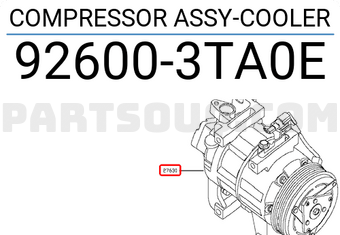 Nissan 926003TA0E COMPRESSOR ASSY-COOLER