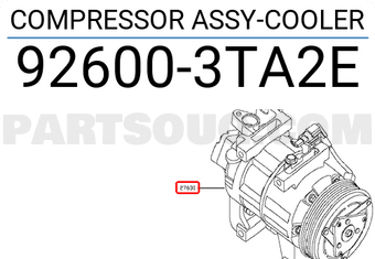 Nissan 926003TA2E COMPRESSOR ASSY-COOLER