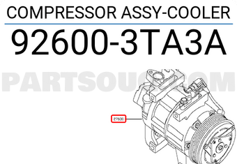 Nissan 926003TA3A COMPRESSOR ASSY-COOLER