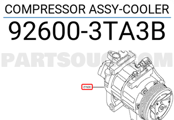 Nissan 926003TA3B COMPRESSOR ASSY-COOLER