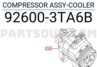Nissan 926003TA6B COMPRESSOR ASSY-COOLER