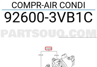 Nissan 926003VB1C COMPR-AIR CONDI