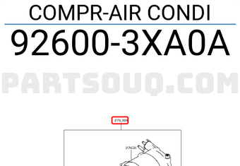 Nissan 926003XA0A COMPR-AIR CONDI