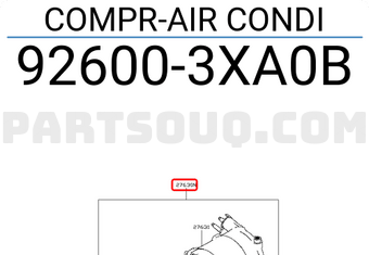 Nissan 926003XA0B COMPR-AIR CONDI