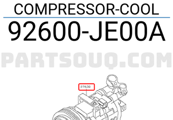 Nissan 92600JE00A COMPRESSOR-COOL