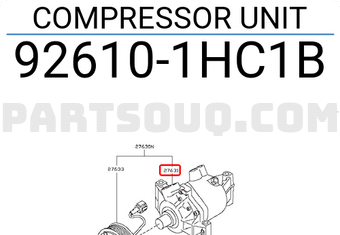 Nissan 926101HC1B COMPRESSOR UNIT