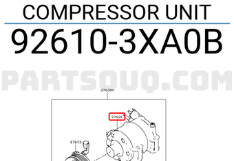 Nissan 926103XA0B COMPRESSOR UNIT