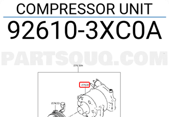 Nissan 926103XC0A COMPRESSOR UNIT
