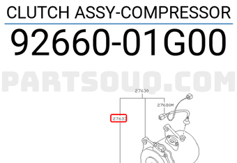 Nissan 9266001G00 CLUTCH ASSY-COMPRESSOR