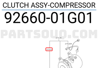 Nissan 9266001G01 CLUTCH ASSY-COMPRESSOR