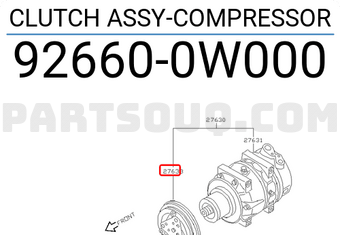 Nissan 926600W000 CLUTCH ASSY-COMPRESSOR