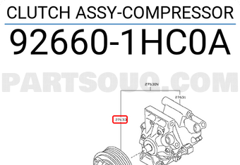 Nissan 926601HC0A CLUTCH ASSY-COMPRESSOR