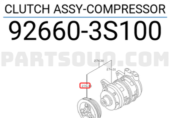 Nissan 926603S100 CLUTCH ASSY-COMPRESSOR