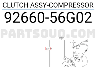 Nissan 9266056G02 CLUTCH ASSY-COMPRESSOR