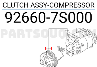 Nissan 926607S000 CLUTCH ASSY-COMPRESSOR