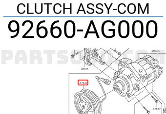 Nissan 92660AG000 CLUTCH ASSY-COM