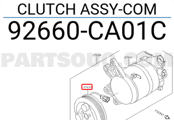 Nissan 92660CA01C CLUTCH ASSY-COM