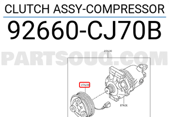 Nissan 92660CJ70B CLUTCH ASSY-COMPRESSOR