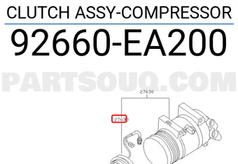 Nissan 92660EA200 CLUTCH ASSY-COMPRESSOR